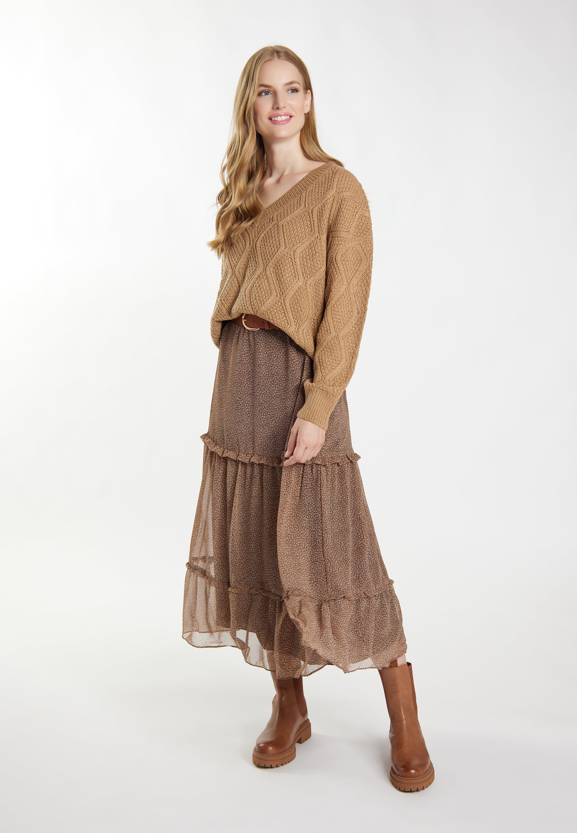DreiMaster Vintage sweter damski z dzianiny