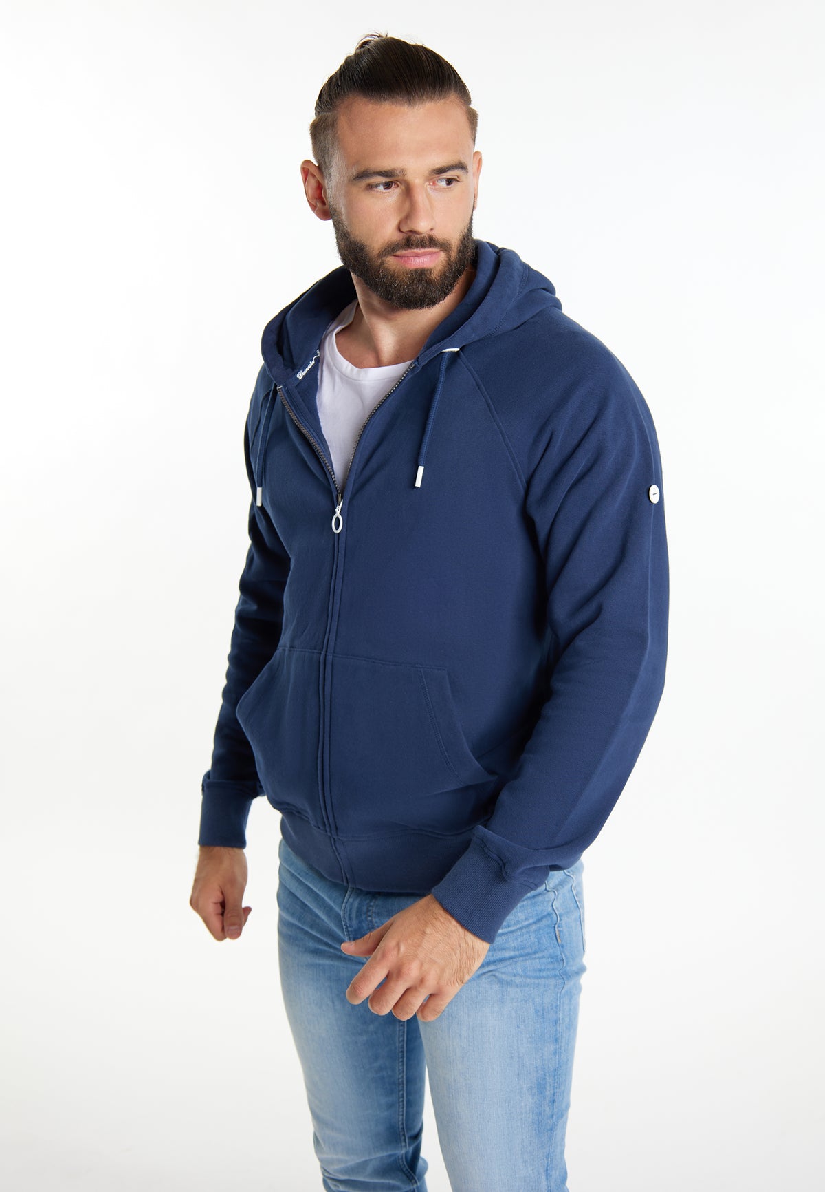 DreiMaster Maritim Herren-Sweatjacke + Einkaufstasche – SET