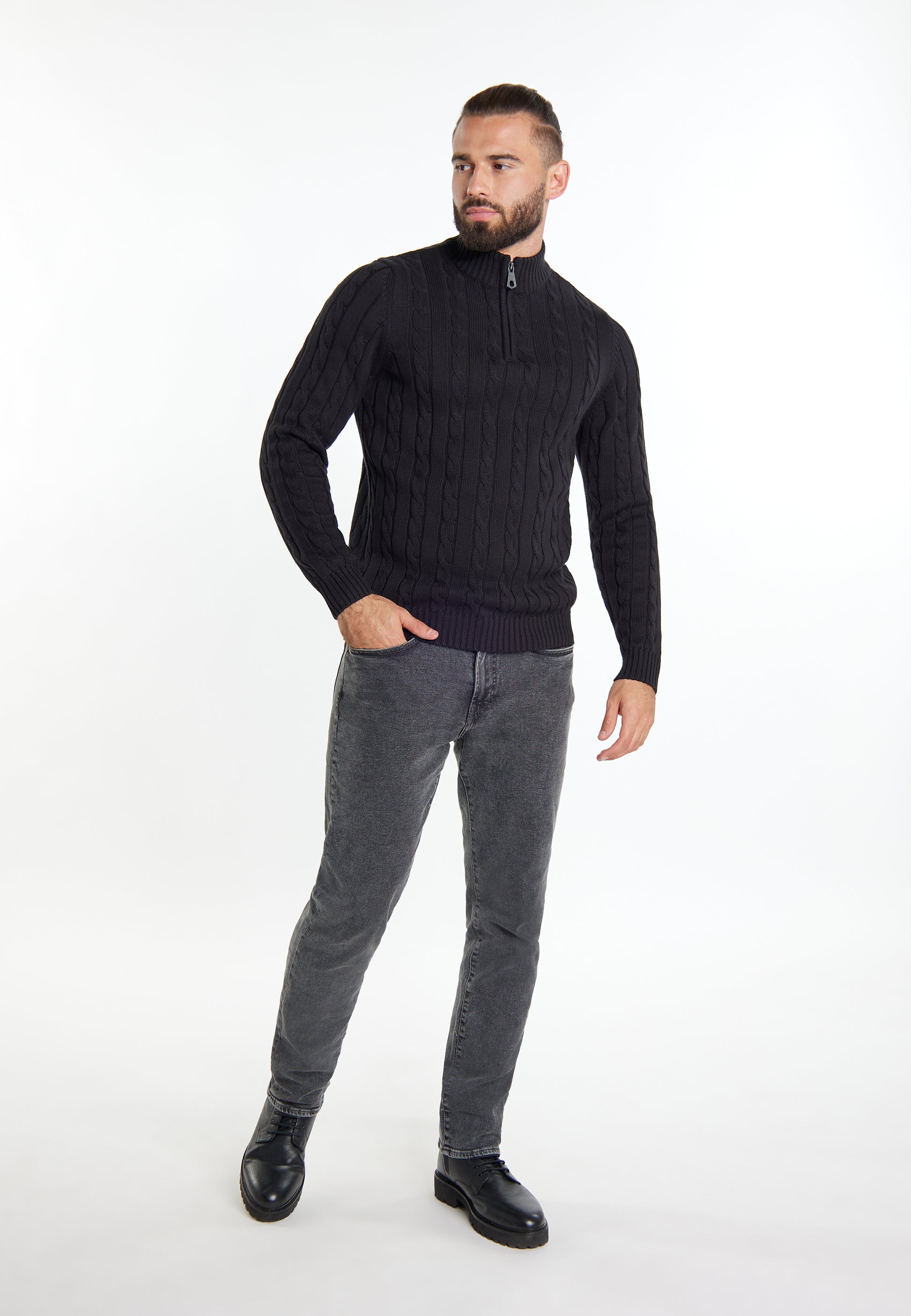 DreiMaster Vintage Men's Knitted Sweater + Shopping Bag - Set
