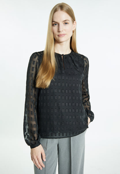 DreiMaster Klassik Damen Langarmbluse