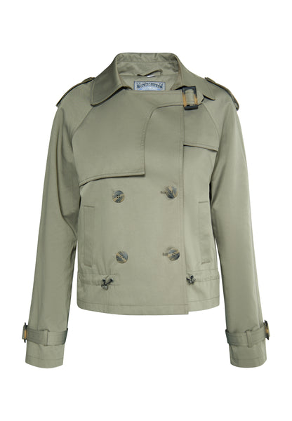 Dreimaster Vintage Damen kurze Trenchjacke