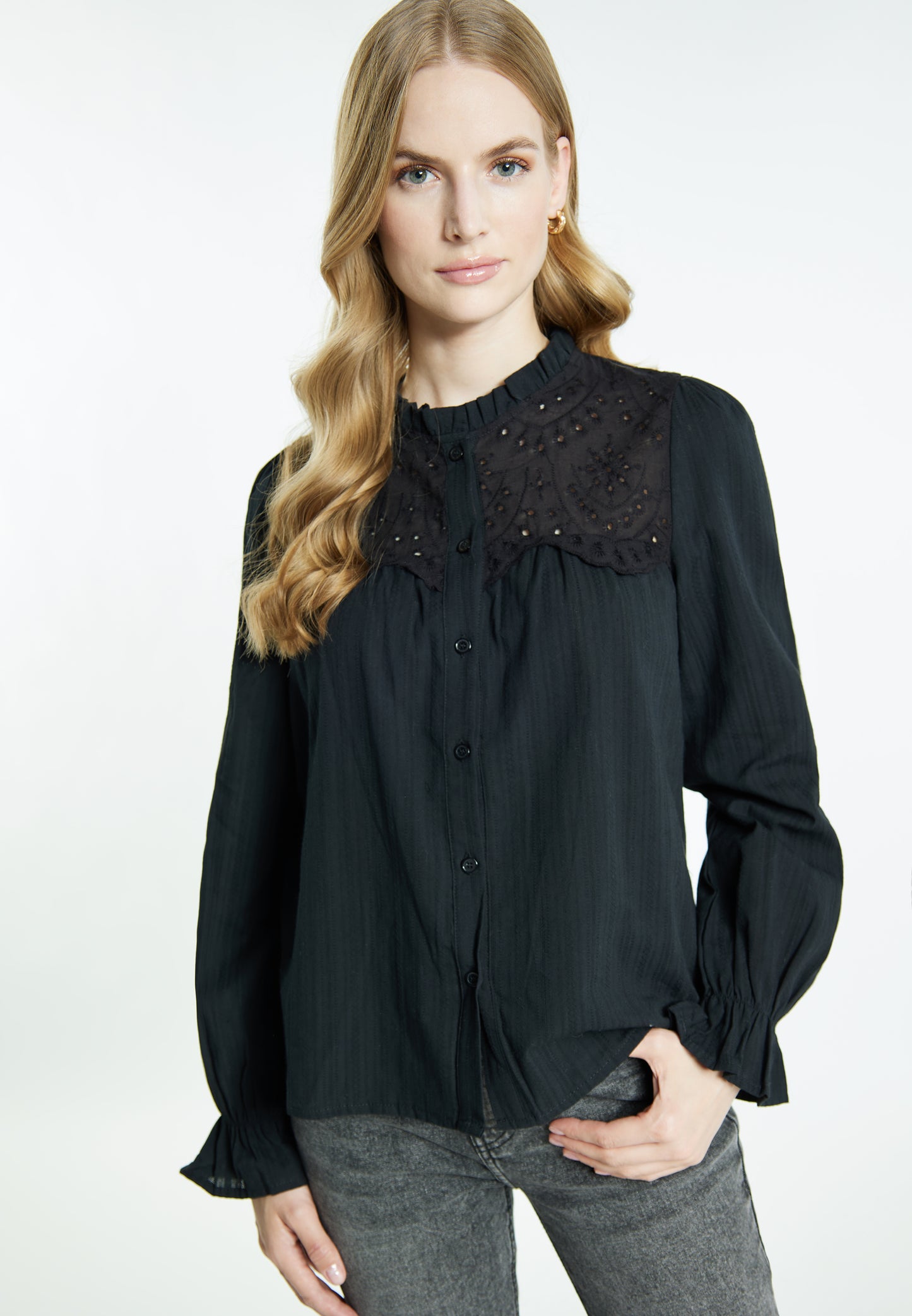 DreiMaster Vintage bluzka z długim rękawem damska