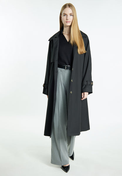 Dreimaster klasyczny damski płaszcz typu trencz