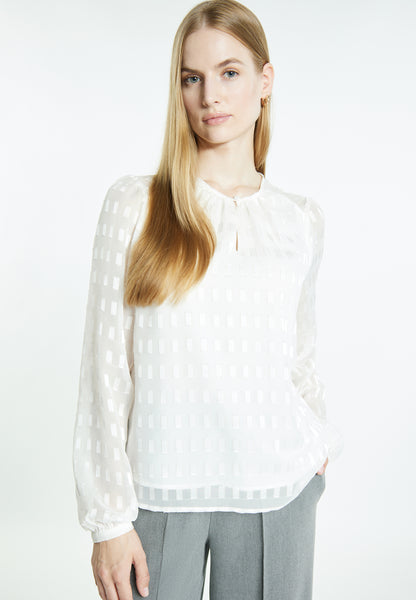 DreiMaster Klassik Damen Langarmbluse