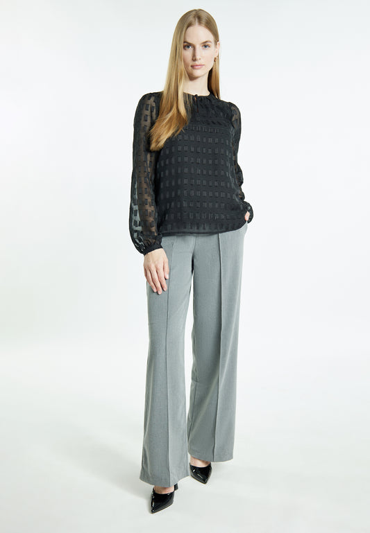 DreiMaster Klassik Damen Langarmbluse