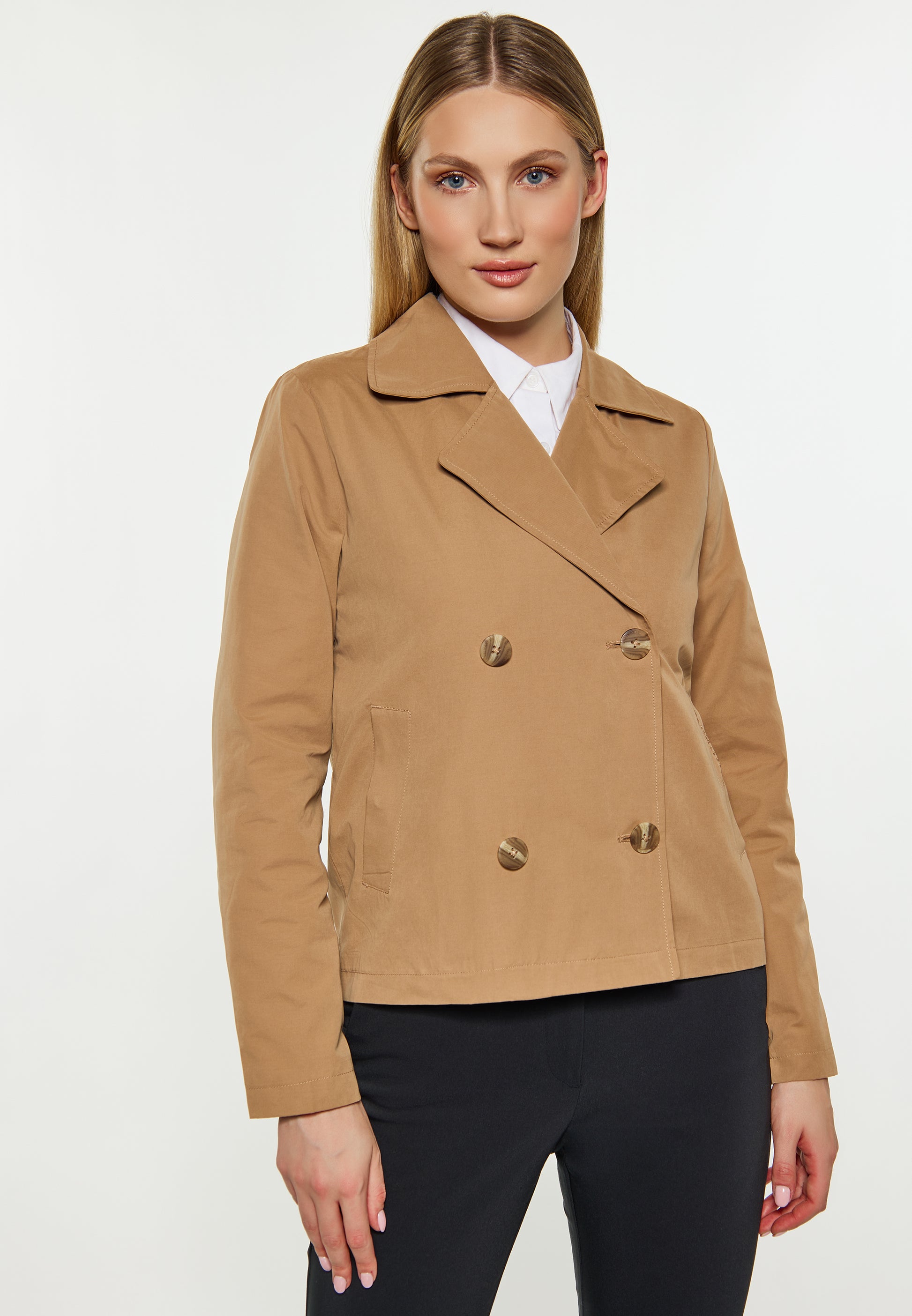 Dreimaster Klassik Women's Short Trench Jacket - Schmuddelwedda Shop