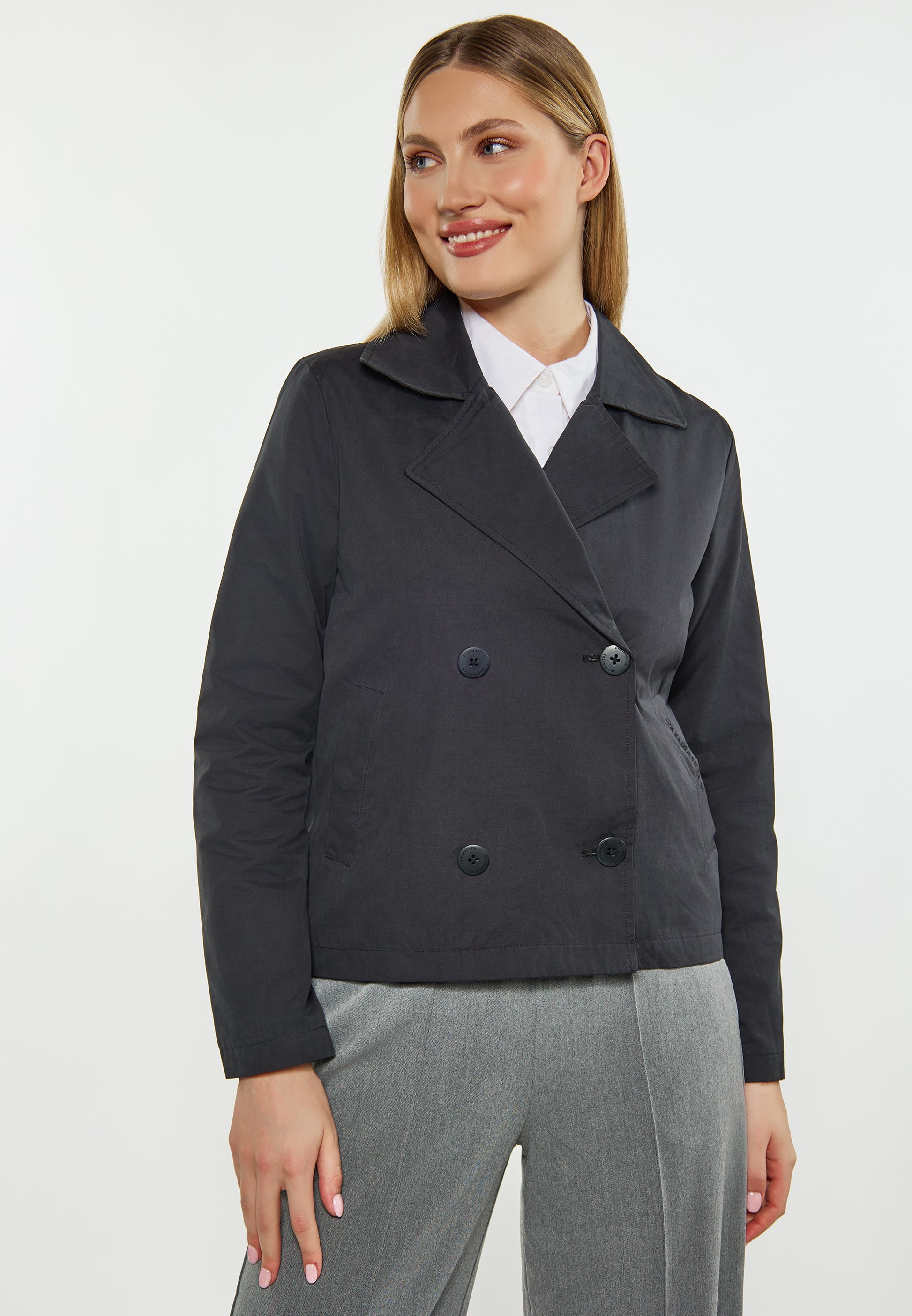 Dreimaster Klassik Women's Short Trench Jacket - Schmuddelwedda Shop