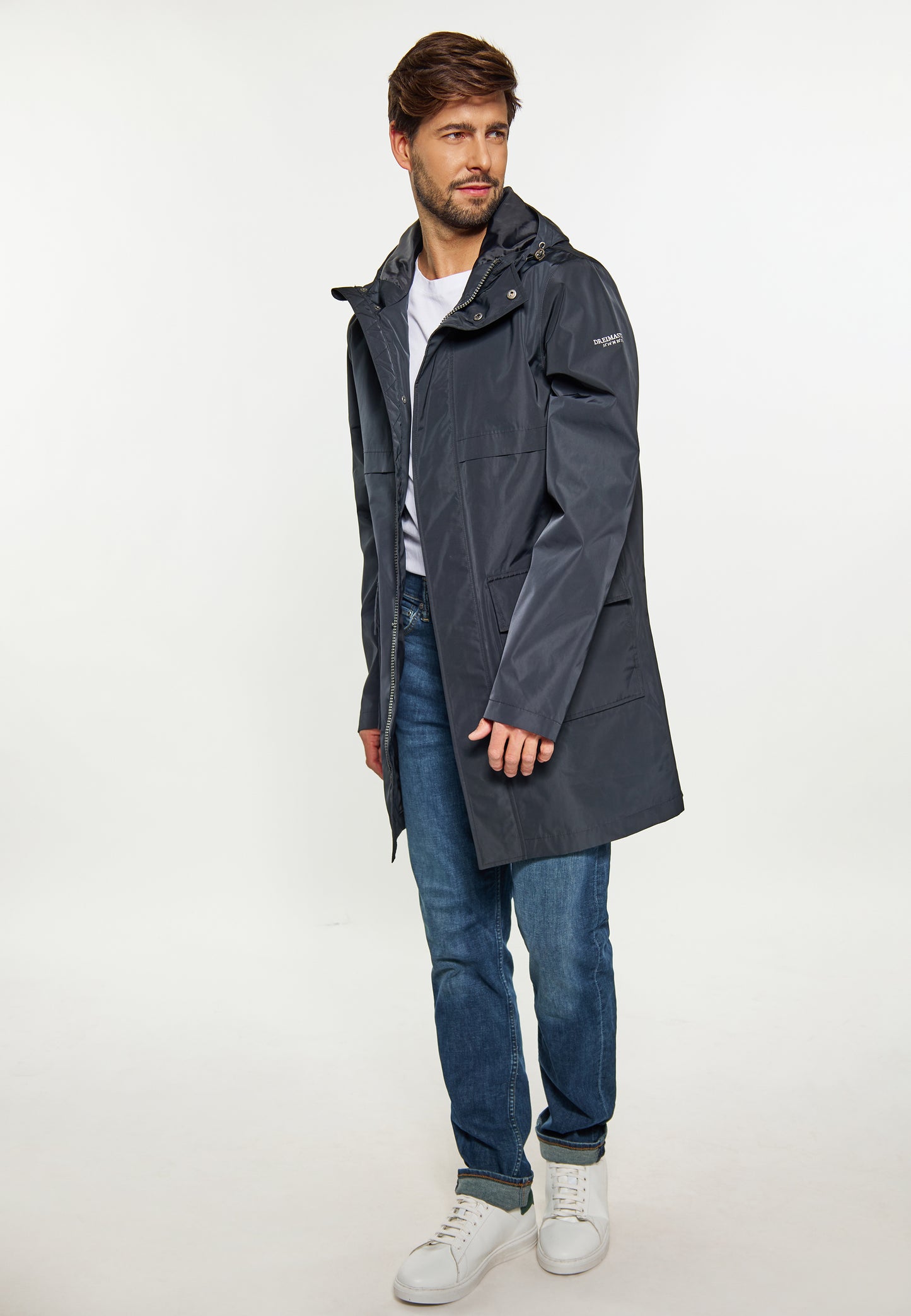 Dreimaster Maritim Herren Regenparka aus recycelten Materialien