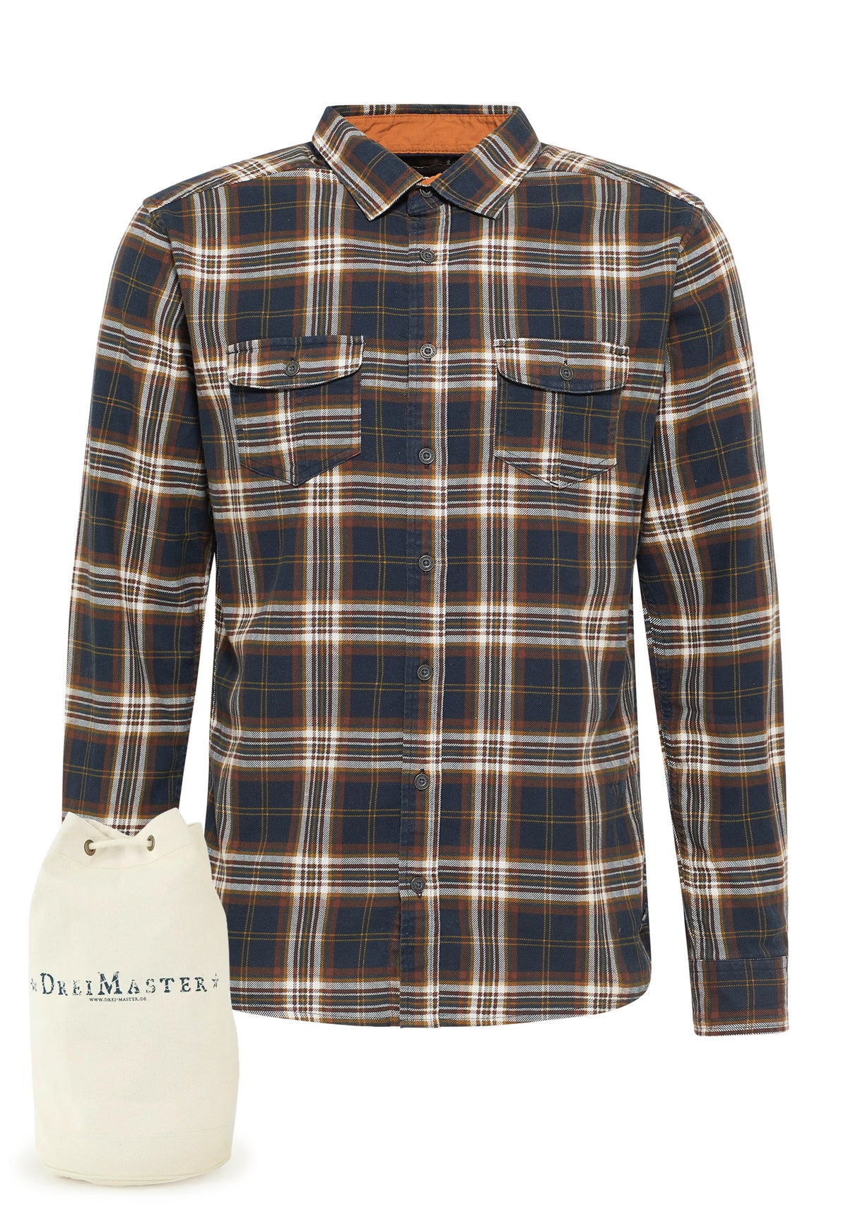 DreiMaster Vintage Men's Hemd + Shopping Bag - SET