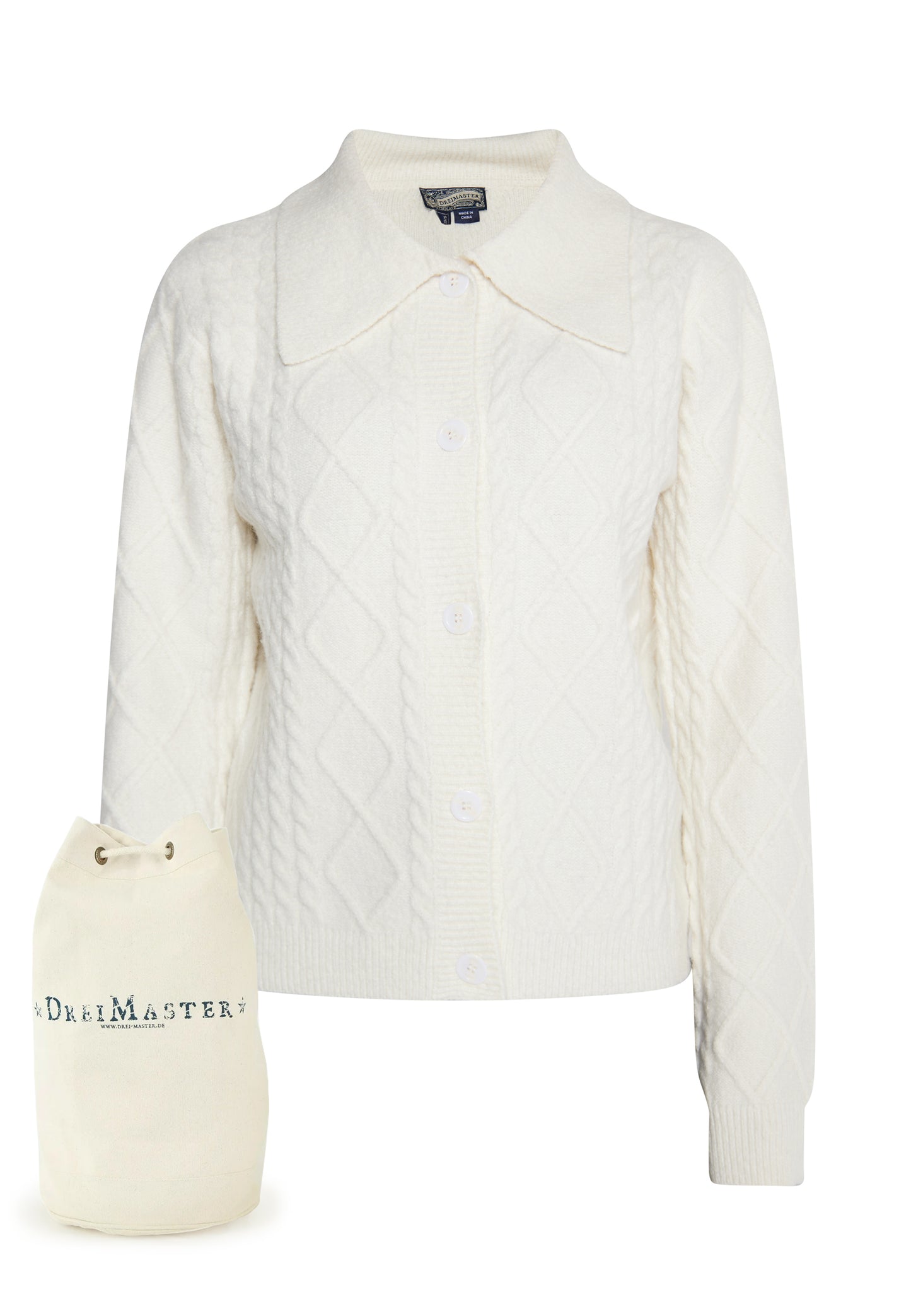 DreiMaster Vintage Women's Strickjacke + Shopping Bag - SET