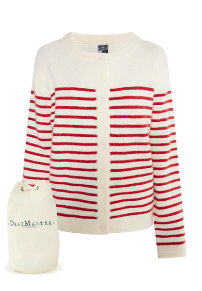 DreiMaster Maritim Damen-Cardigan + Einkaufstaschen-Set