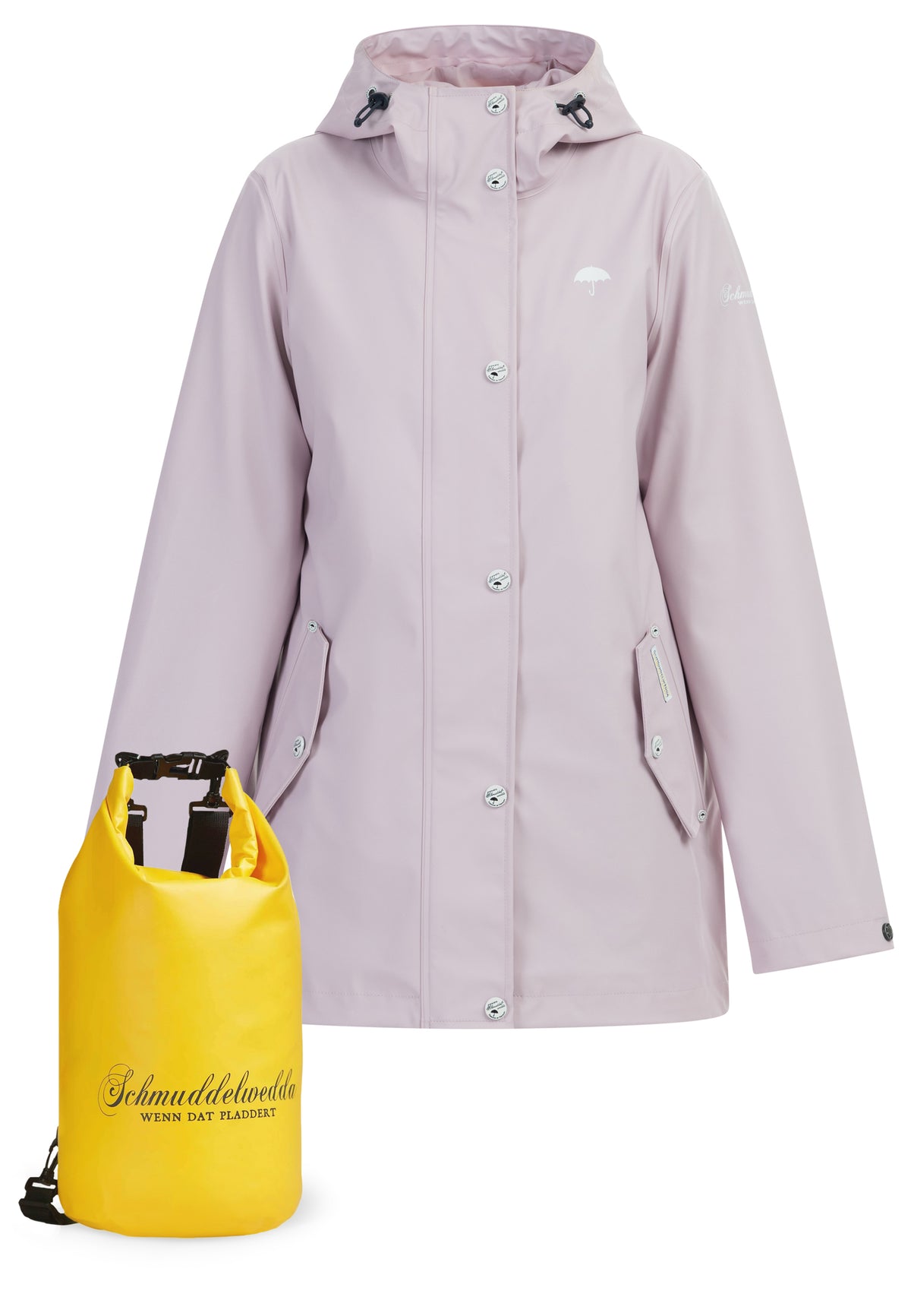 Schmuddelwedda Women's REGENJACKE + Tagesrucksack - SET