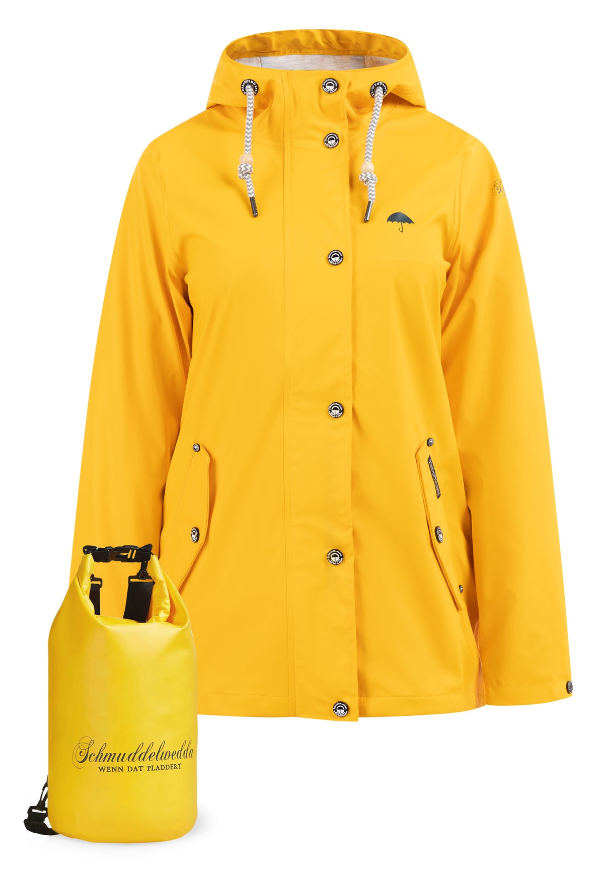 Schmuddelwedda Women's REGENJACKE + Tagesrucksack - SET