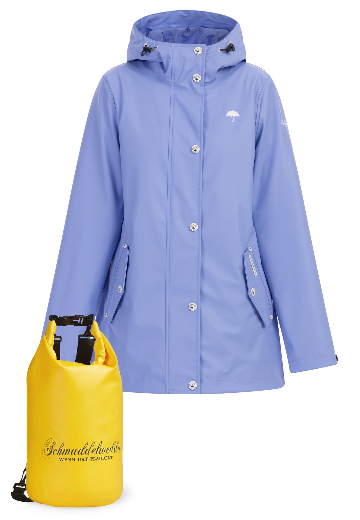 Schmuddelwedda Women's REGENJACKE + Tagesrucksack - SET