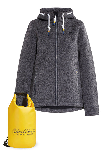 Schmuddelwedda Damen-Strickfleecejacke + Tagesrucksack - SET