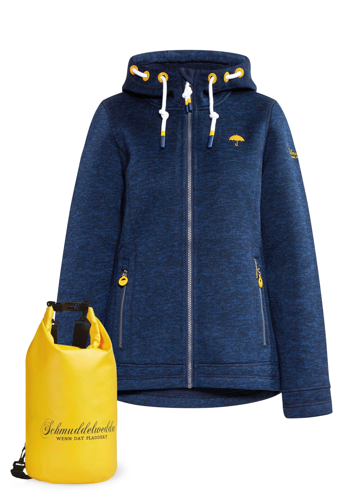 Schmuddelwedda Damen-Strickfleecejacke + Tagesrucksack - SET