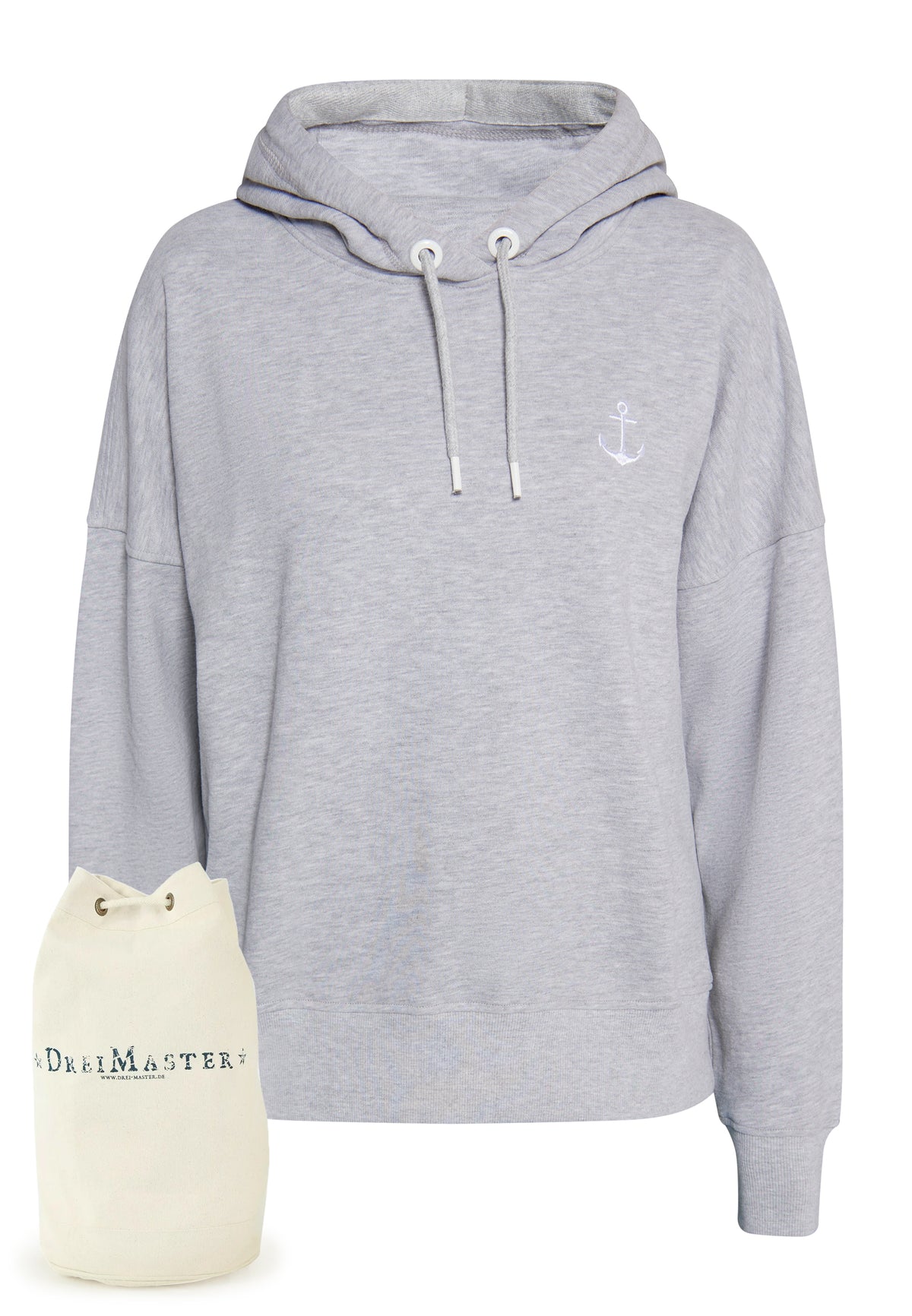 DreiMaster Maritim Kobiety Bluza z kapturem + torba zakupowa - ZESTAW