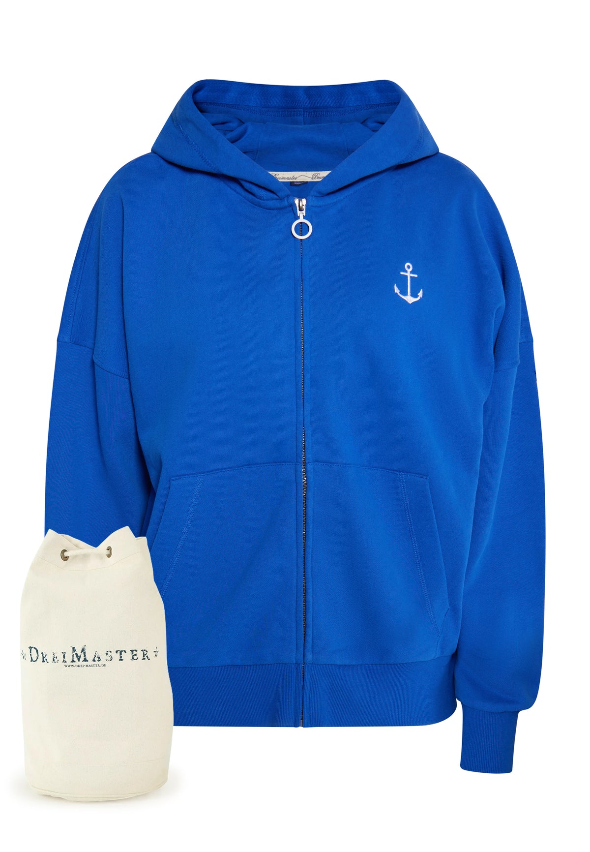DreiMaster Maritim Damen-Kapuzenjacke + Einkaufstasche – SET