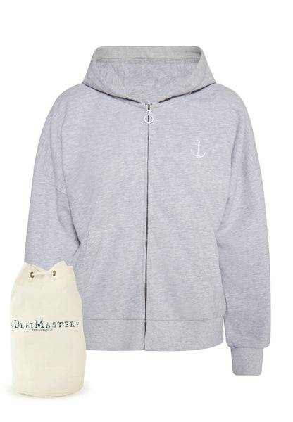 DreiMaster Maritim Damen-Kapuzenjacke + Einkaufstasche – SET