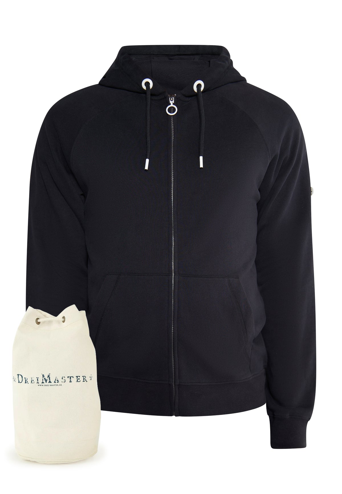 DreiMaster Maritim Herren-Sweatjacke + Einkaufstasche – SET