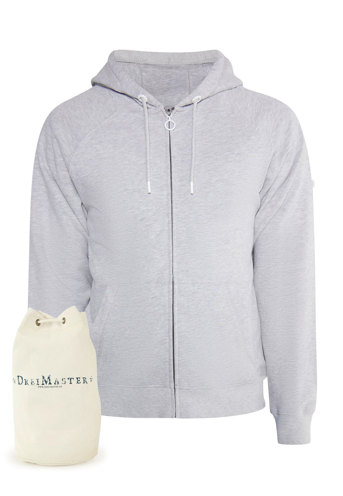 DreiMaster Maritim Herren-Sweatjacke + Einkaufstasche – SET