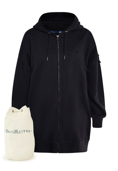 DreiMaster Vintage Women's Lange Sweat Kapuzenj + Shopping Bag - SET