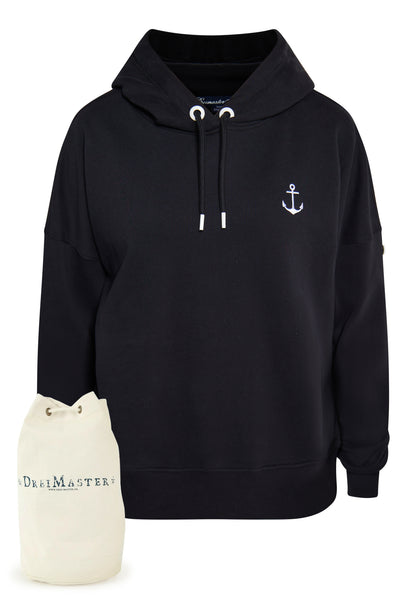 DreiMaster Maritim Kobiety Bluza z kapturem + torba zakupowa - ZESTAW