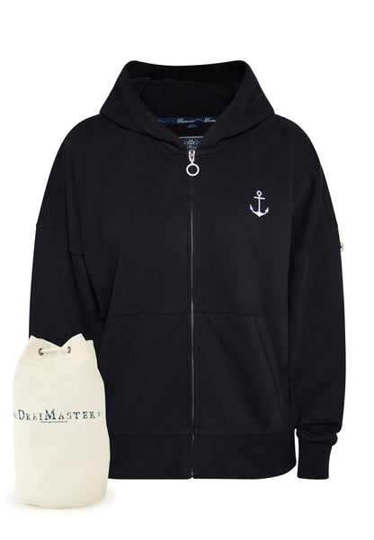 DreiMaster Maritim Damen-Kapuzenjacke + Einkaufstasche – SET