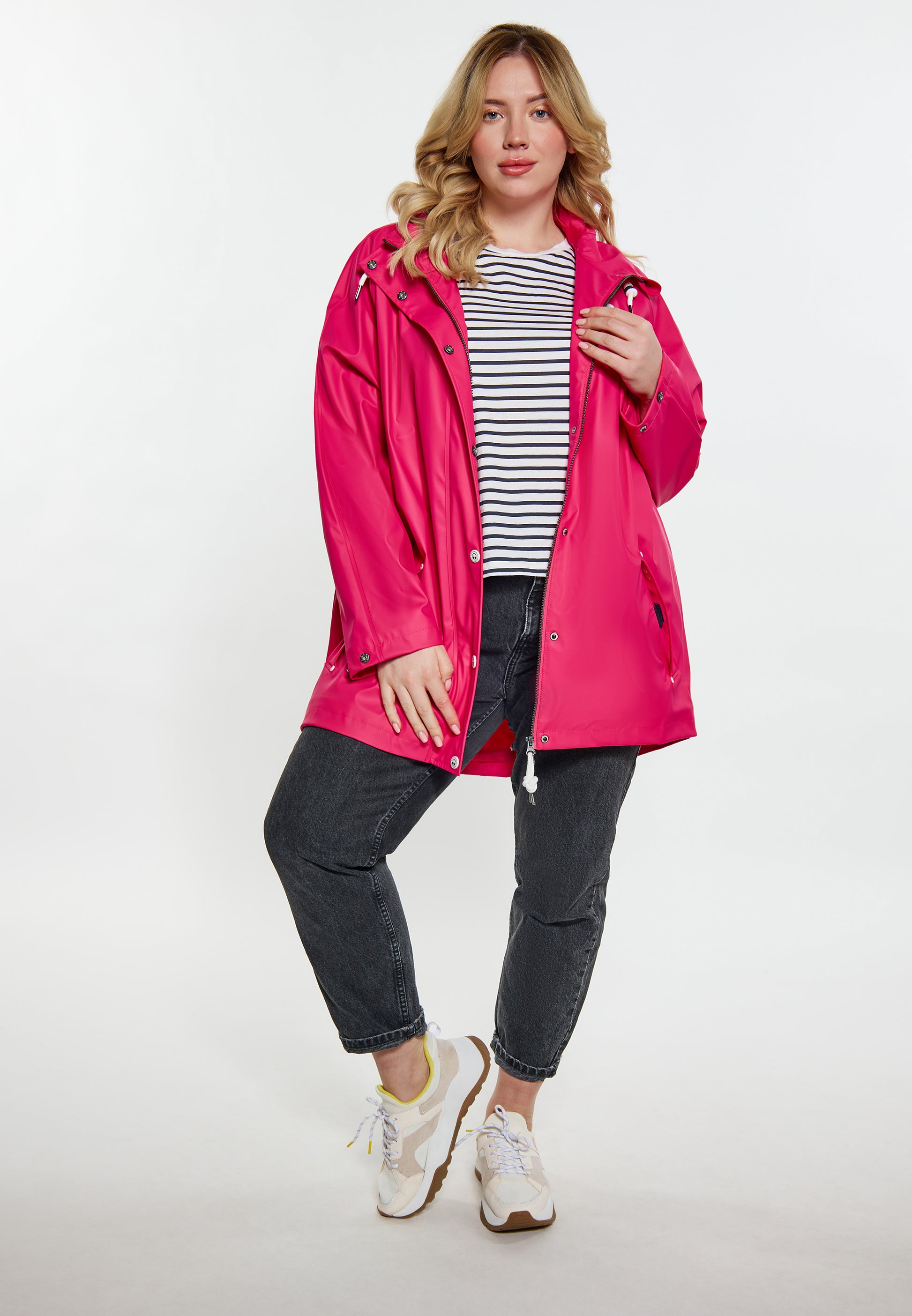 Plus Size Curvy Regenmantel