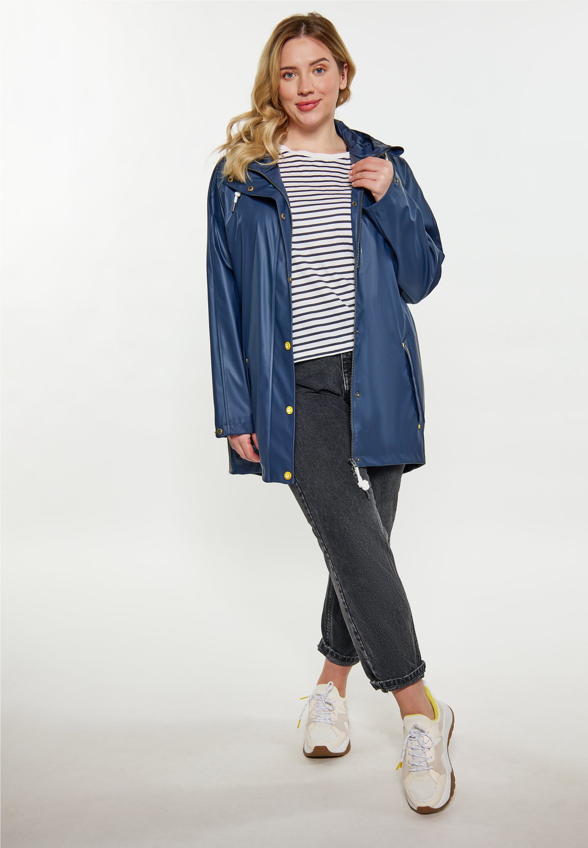 Schmuddelwedda Damen Plus Size Curvy Regenmantel