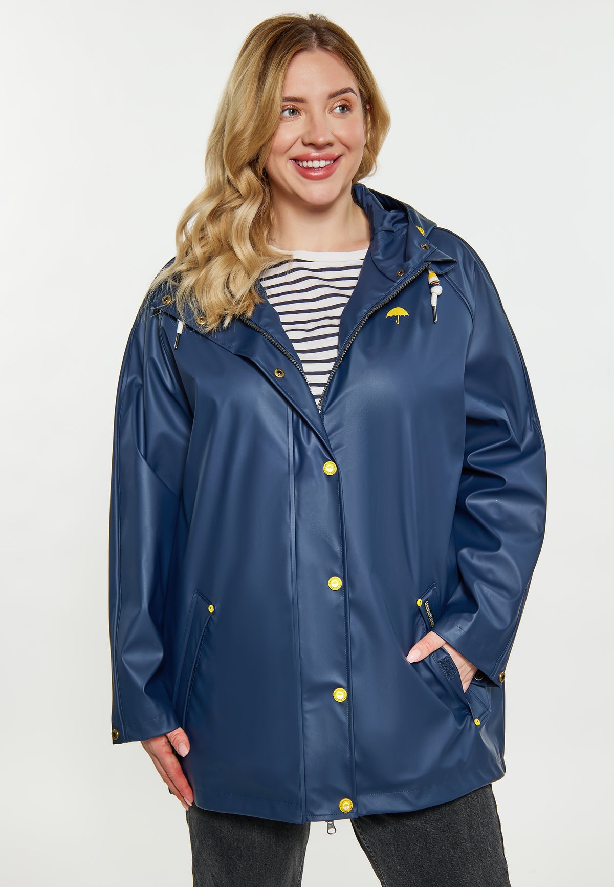 Schmuddelwedda Damen Plus Size Curvy Regenmantel