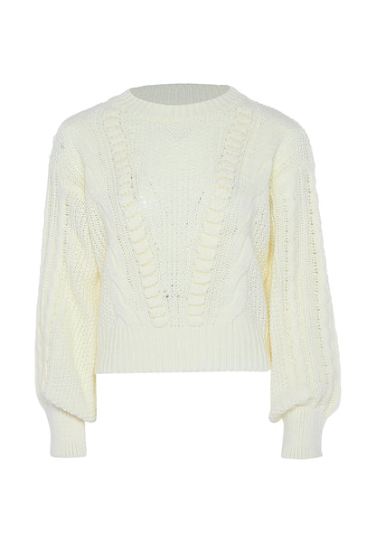 Dreimaster vintage Women's Cable Knit Sweater Dreimaster Vintage