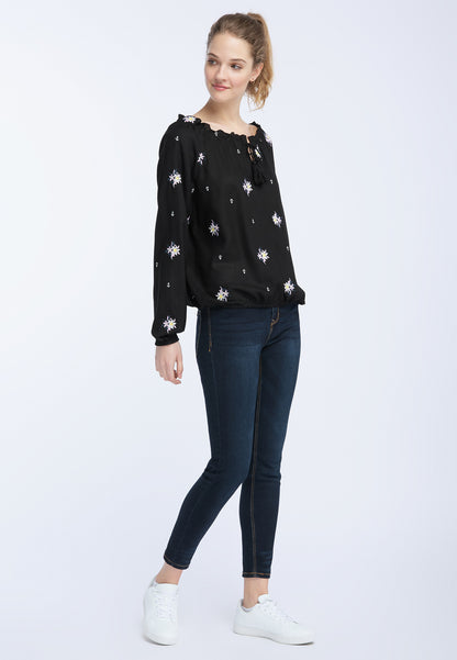 DreiMaster Vintage Bestickte Damenbluse