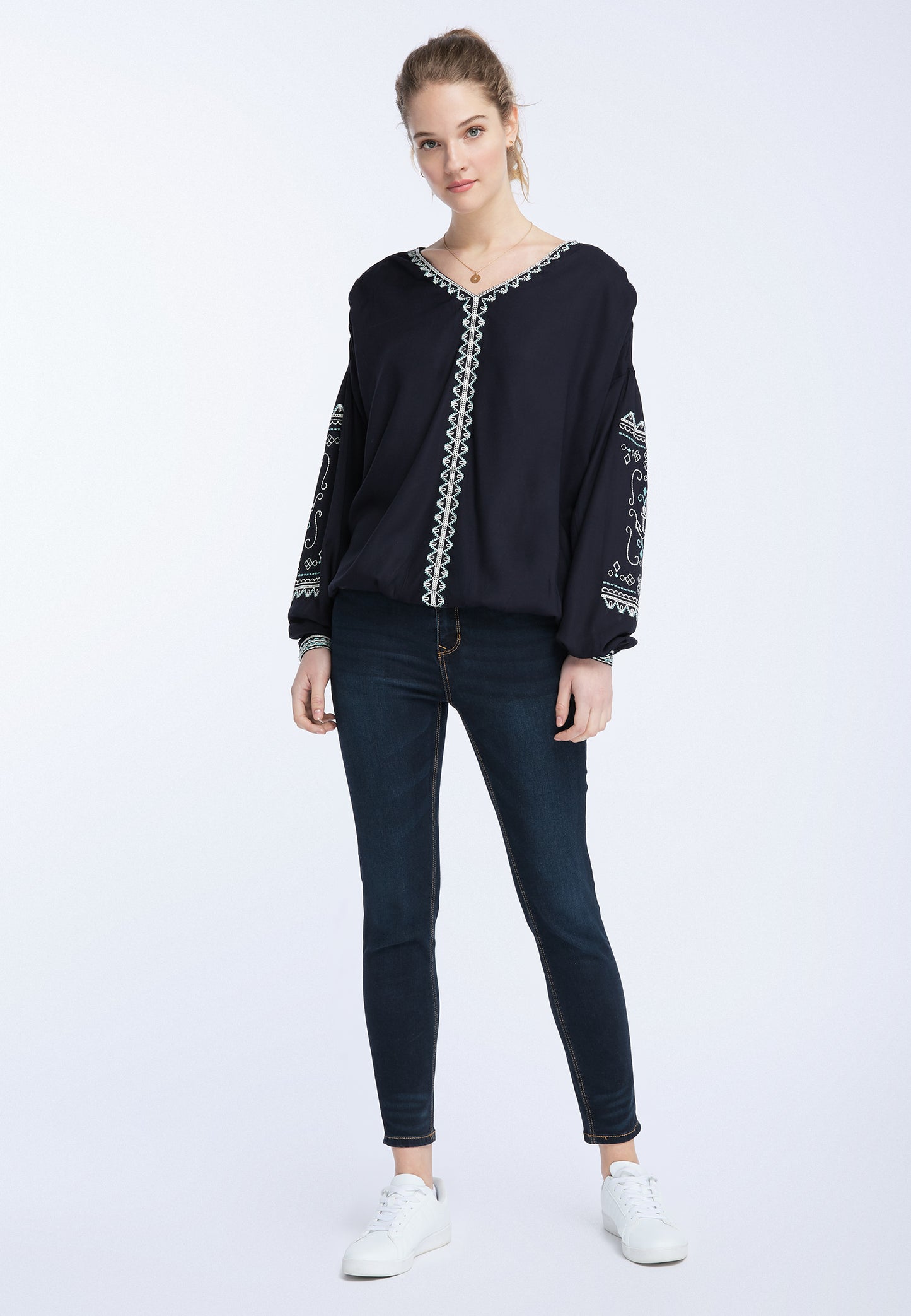 DreiMaster Vintage Women's Bestickte Bluse