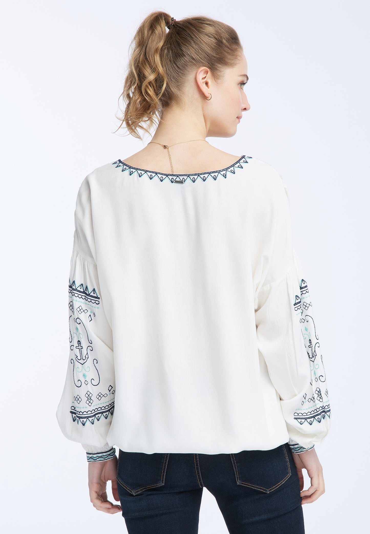 DreiMaster Vintage Women's Bestickte Bluse