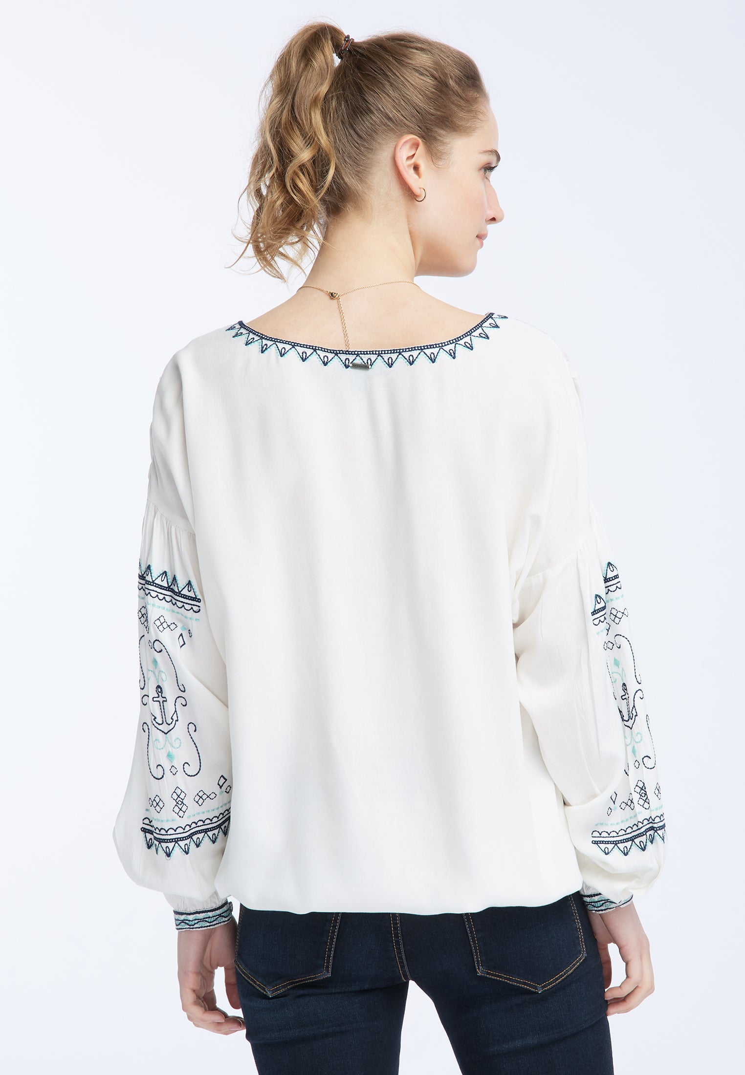 DreiMaster Vintage Women's Bestickte Bluse