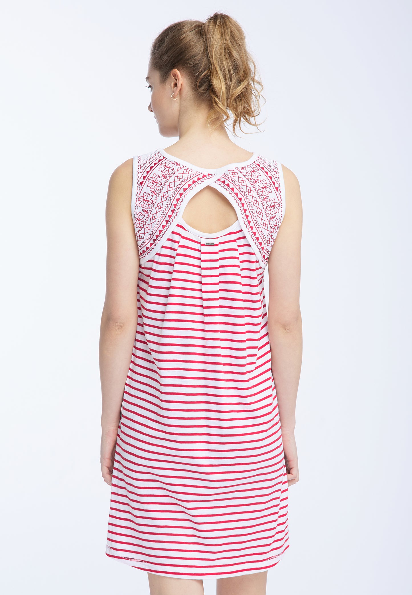 DreiMaster Maritim Women's Besticktes Damen Sommerkleid