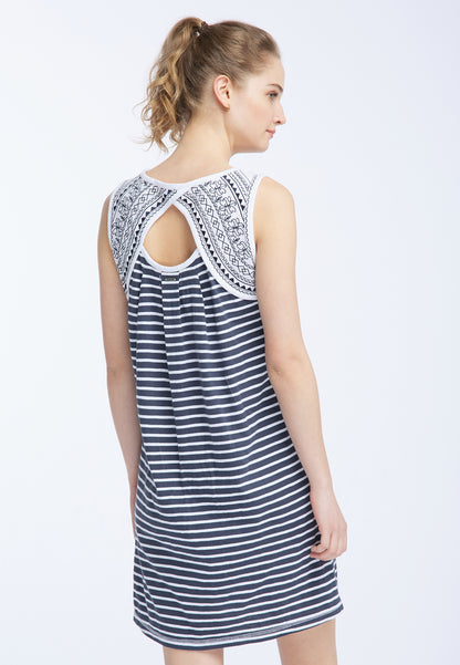 DreiMaster Maritim Women's Besticktes Damen Sommerkleid