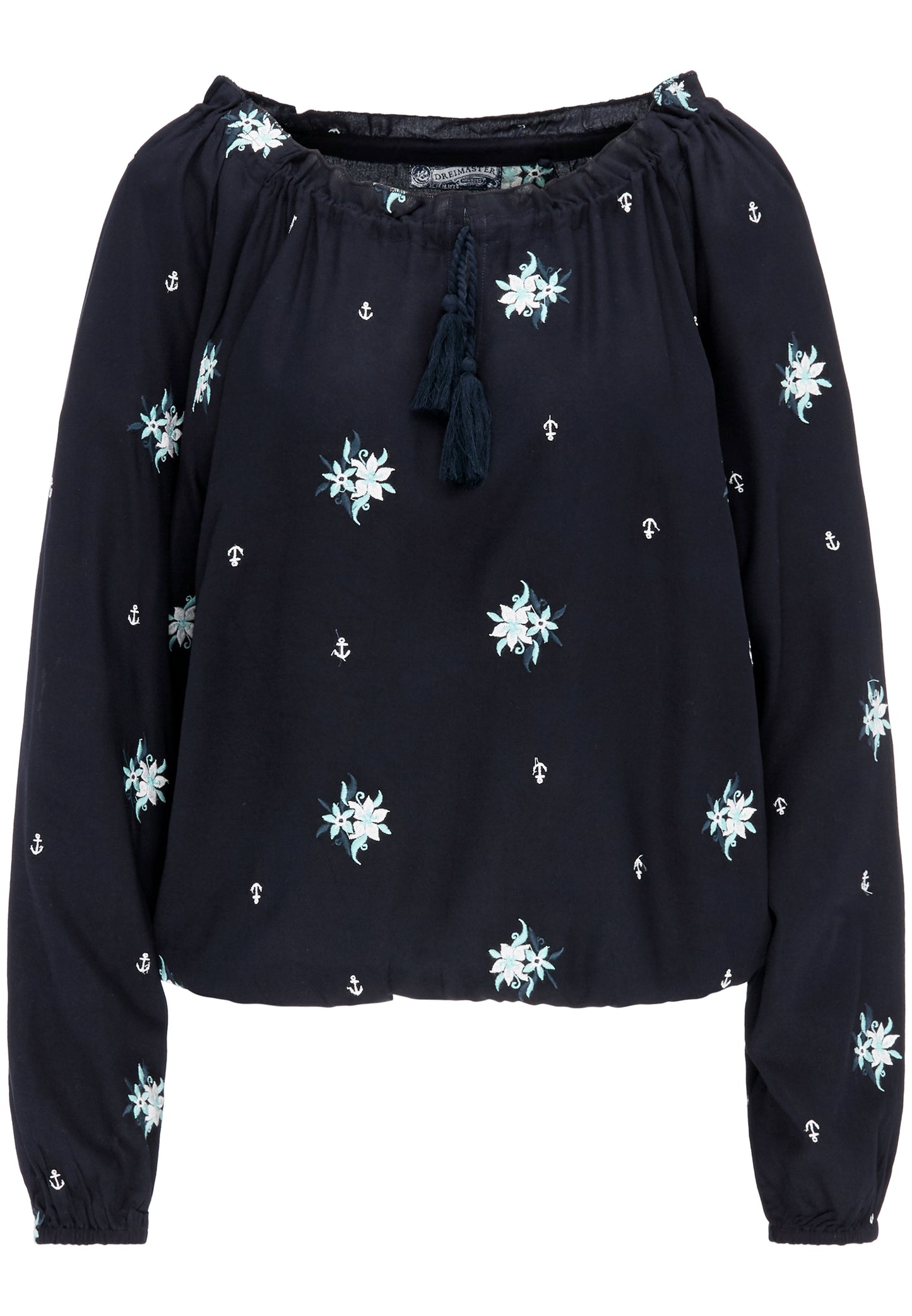 DreiMaster Vintage Bestickte Damenbluse
