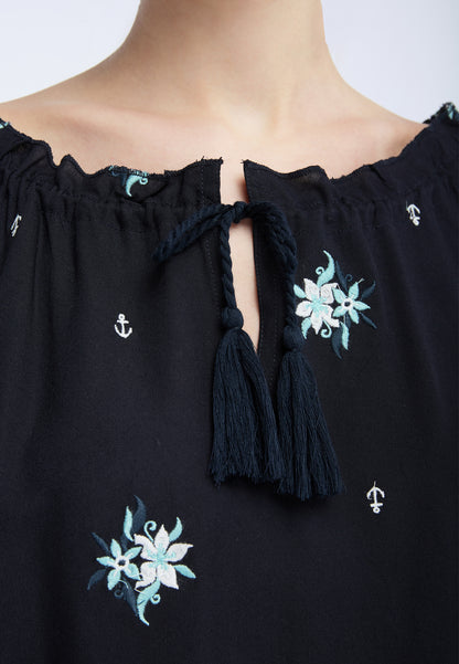 DreiMaster Vintage Bestickte Damenbluse