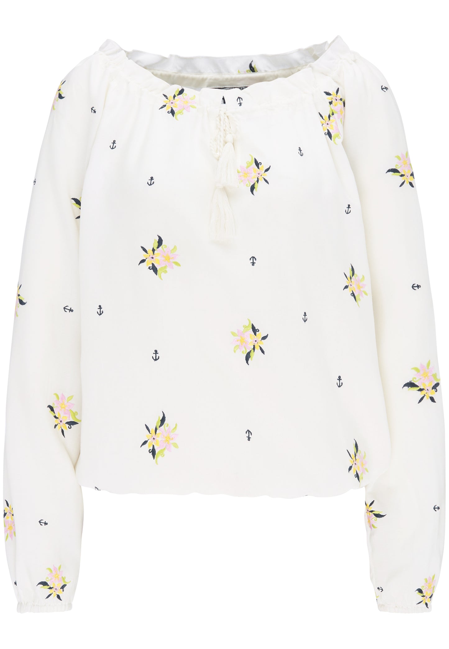 DreiMaster Vintage Bestickte Damenbluse