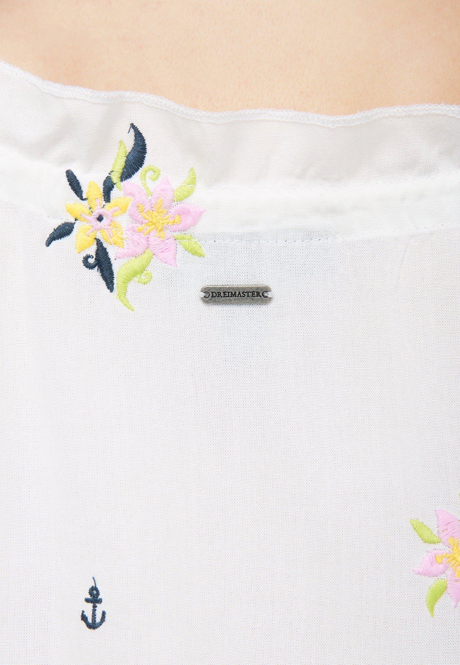 DreiMaster Vintage Bestickte Damenbluse