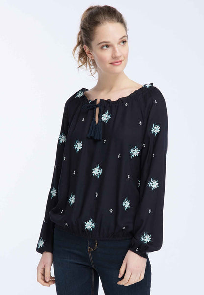 DreiMaster Vintage Bestickte Damenbluse