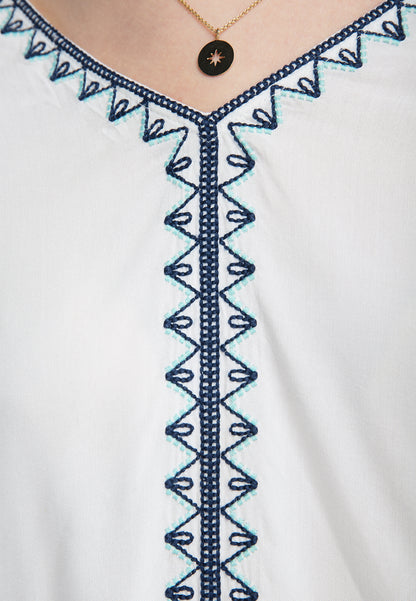 DreiMaster Vintage Women's Bestickte Bluse