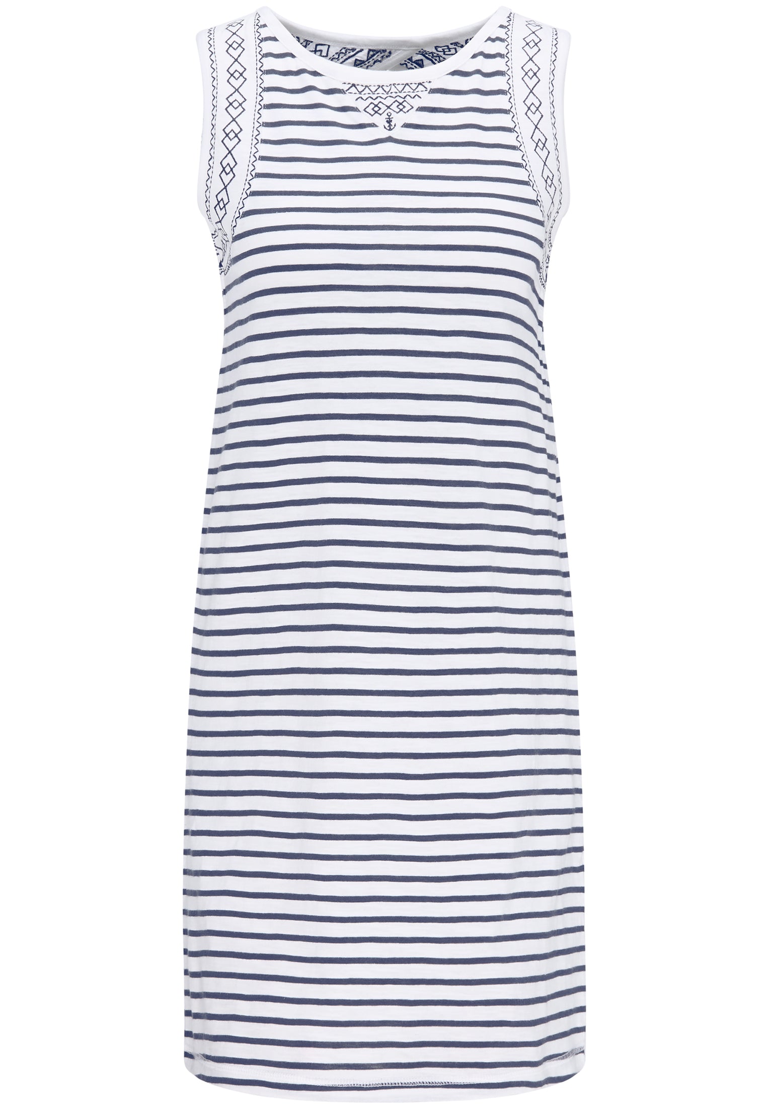 DreiMaster Maritim Women's Besticktes Damen Sommerkleid