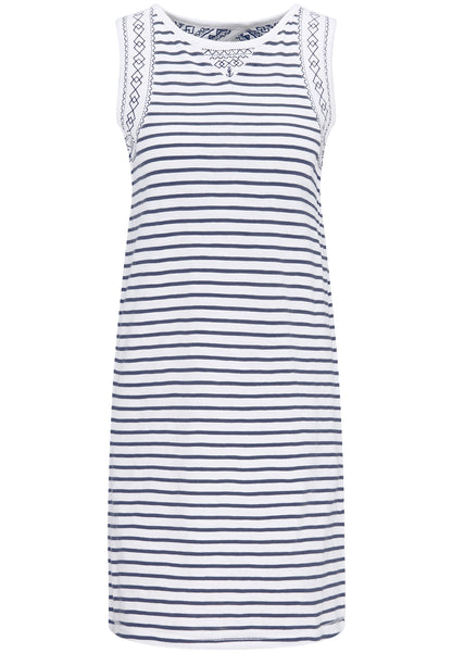 DreiMaster Maritim Women's Besticktes Damen Sommerkleid