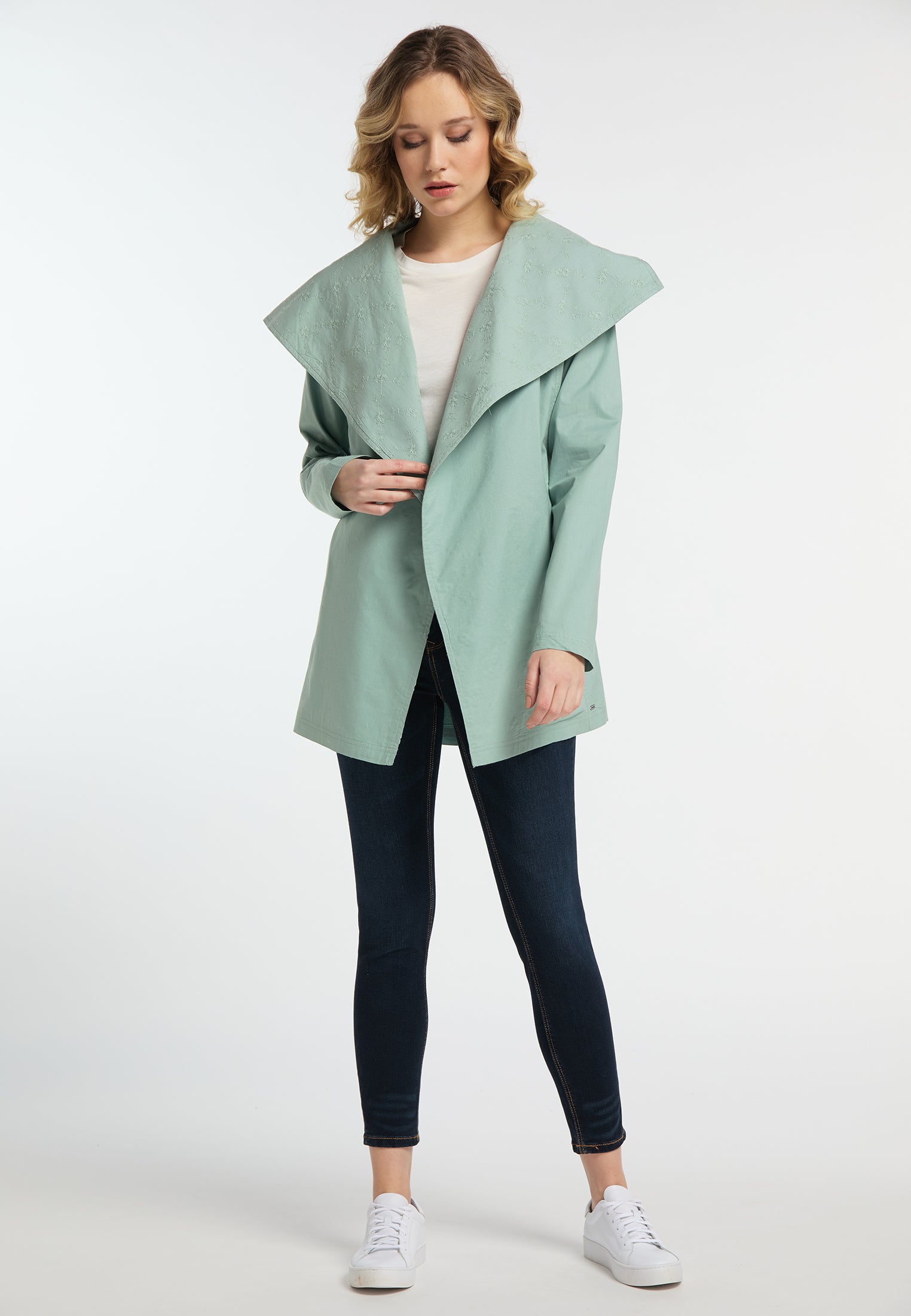 DreiMaster Vintage Damen-Kurzmantel aus Baumwolle