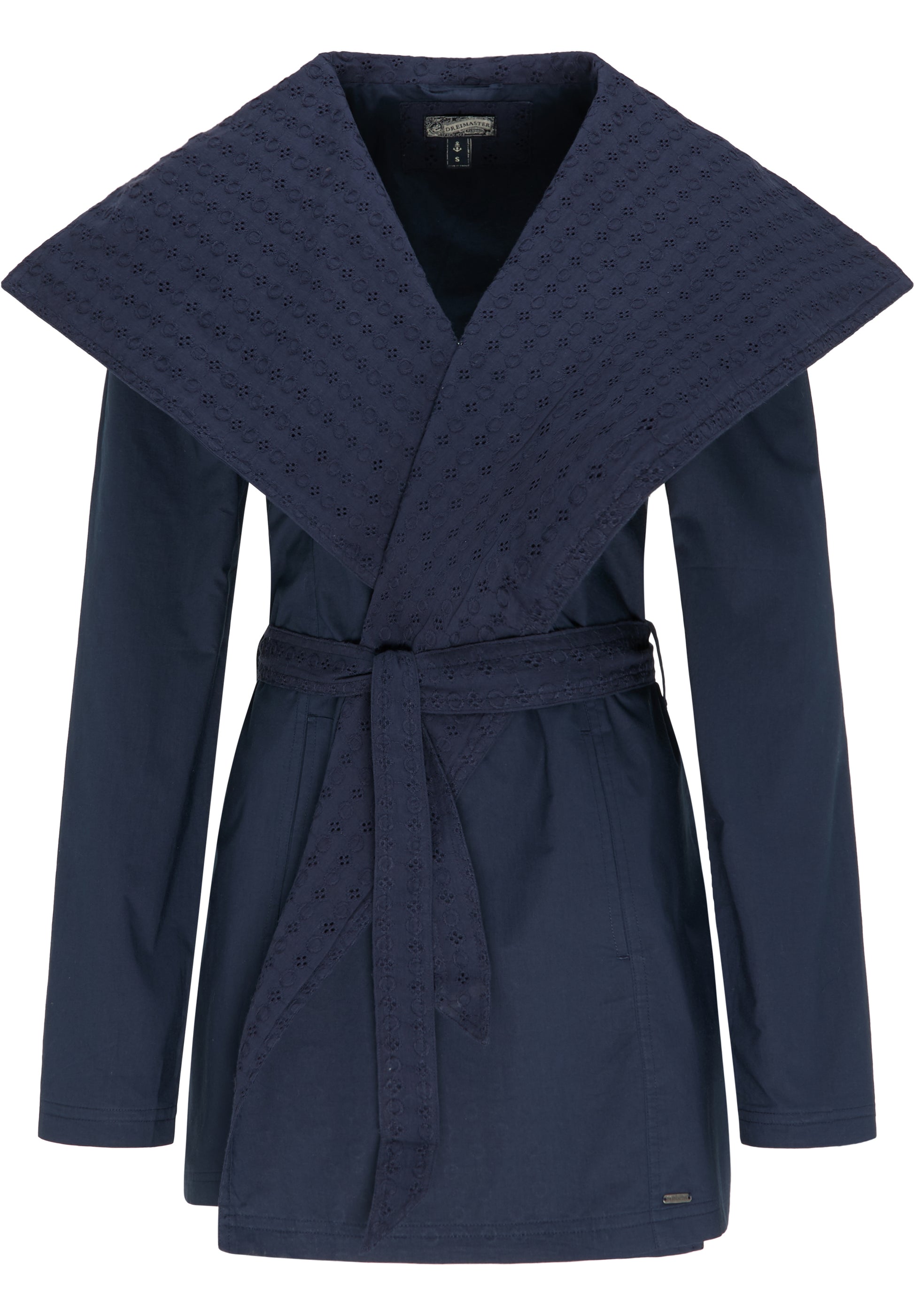 Dreimaster Vintage krótki bawełniany płaszcz damski