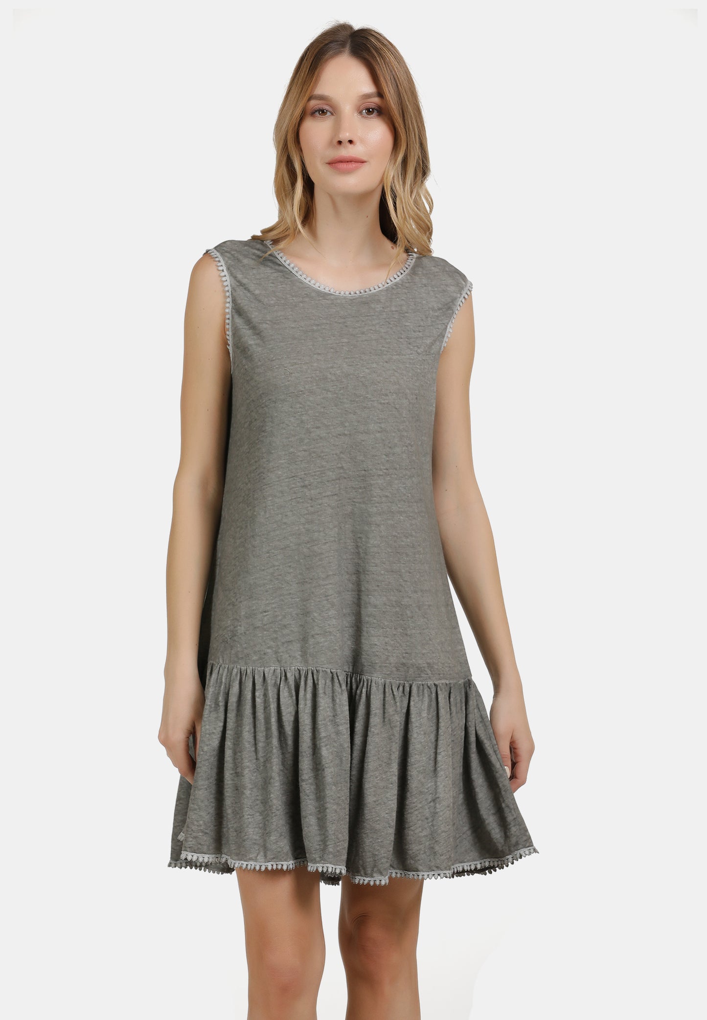 DreiMaster Vintage Women's Leinenkleid