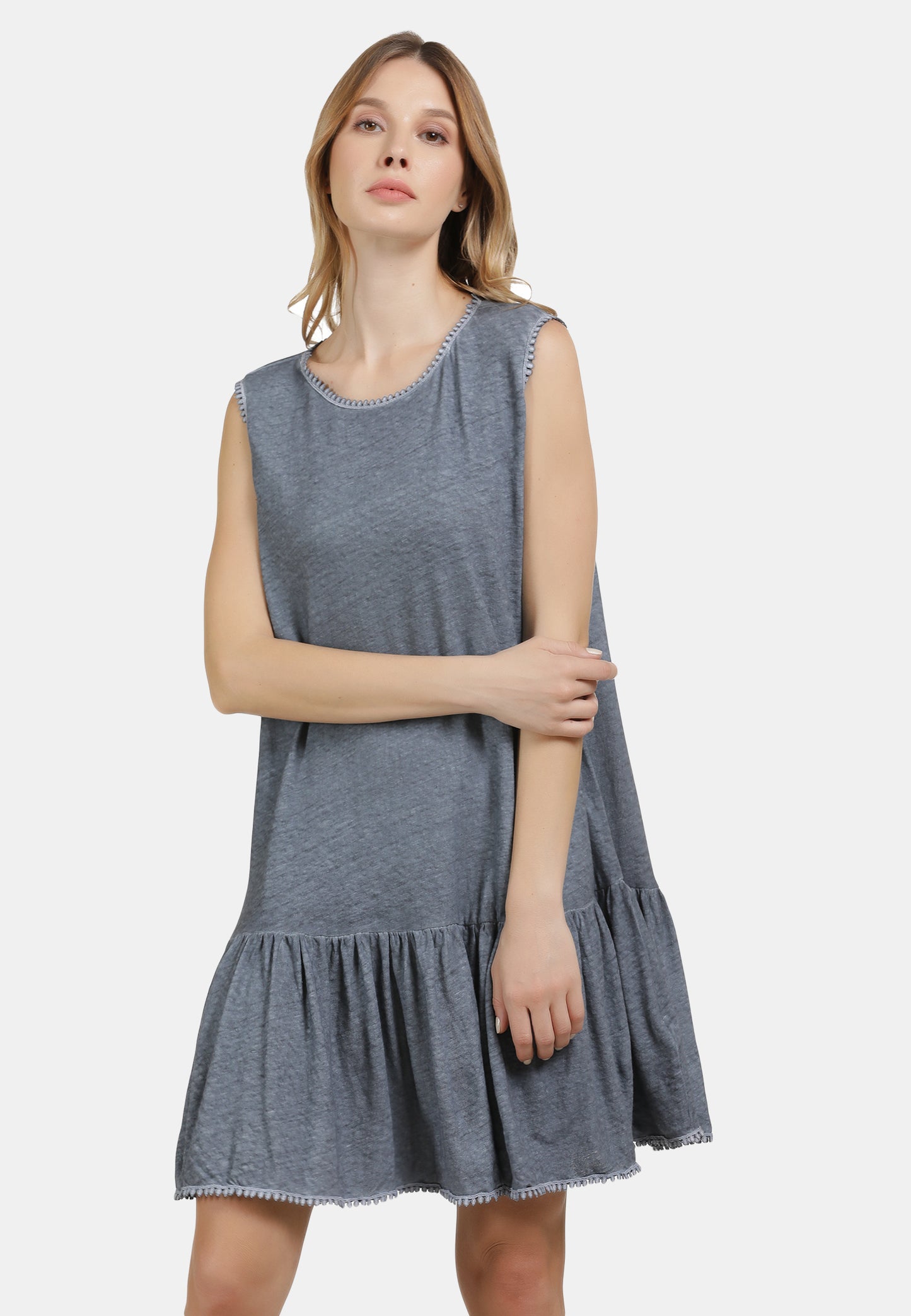 DreiMaster Vintage Women's Leinenkleid